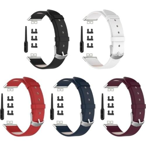 Replacement Band - Genuine Leather Smart Watch Wrist Band Strap Wristband for Huawei Watch Fit with Tools