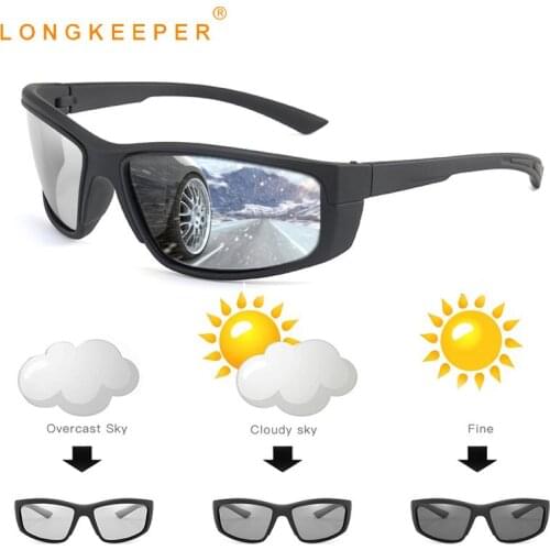 LongKeeper Polarized Photochromic Sunglasses Men Classic Driving Chameleon Glasses Goggles UV400 Anti-Glare Lentes Sol Hombre