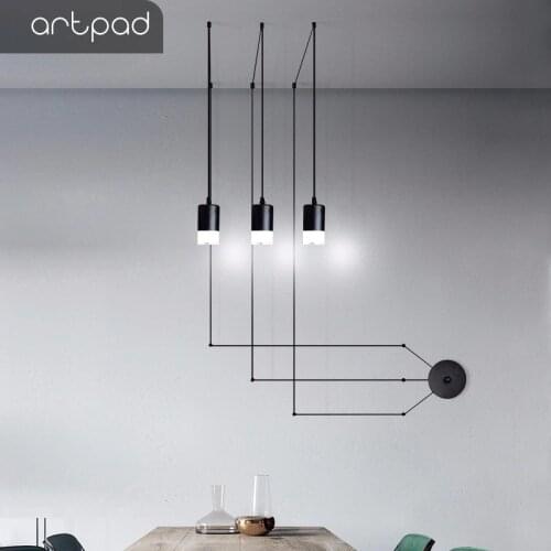 Modern Simple Design Diy Long Cable Pendant Suspension Lights with Plug in Dining room Living room Restaurant Wall Hanging Lamp