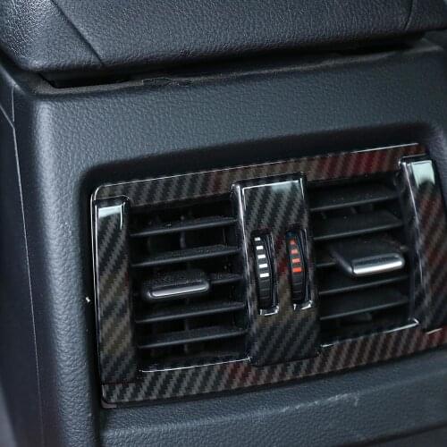 Carbon Fiber Style ABS Plastic Sticker Rear Row Air Conditioning Vent Frame Trim for BMW New 3 1 4 Series 3GT Models Accessories