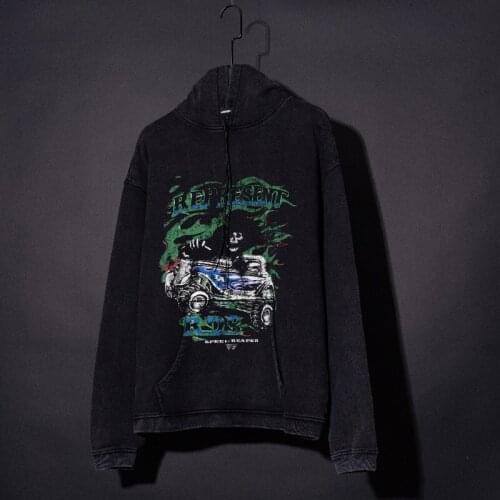 High Street Brand REPRESENT Graphic Design Y2K Oversized Hoodie Mens Hoodies Womens Sweatshirt Womens Clothing 2021