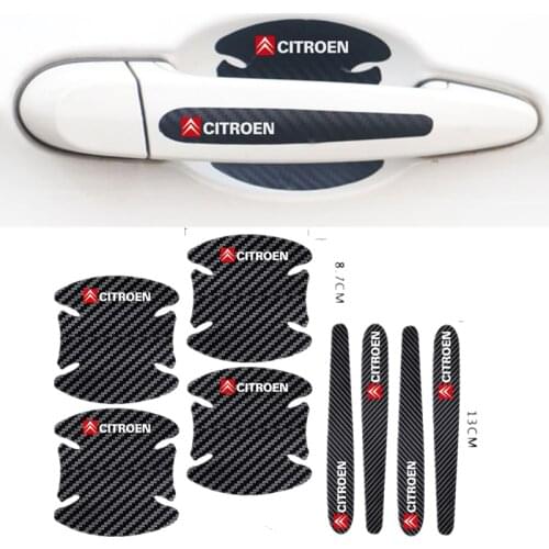 4pcs Car door Handle Protection Film car Sticker for Citroen C1 C3 C4 C4L C5 C6 VTS Picasso Saxo Car styling