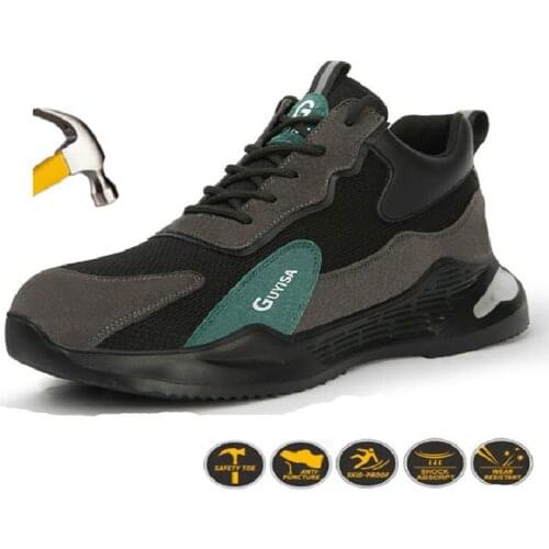 Unisex Luxury Brand Safety Shoes Men Work Shoes Steel Toe Air Safety Boots Light Puncture-Proof Work Sneakers Designer Shoes