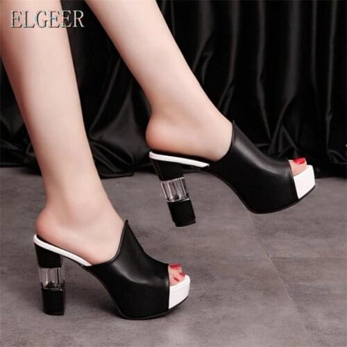 2020 WOMENS shoes new sandals female summer platform high heel thick with womens shoes Korean casual high-heeled ladies sandals