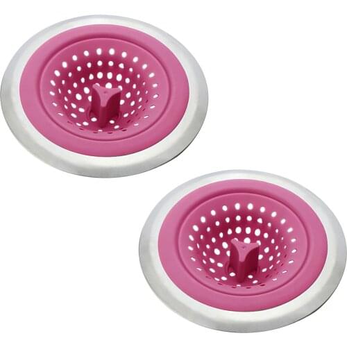 1/2 Pack Bathroom Deodorization Type Basin Sink Drain Stainless Steel Kitchen Strainer Stopper Plug Sink Filter Floor Drain
