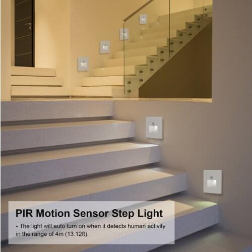 1PC Motion Sensor Step Light Wired Indoor Motion Activated Footlight LED Stair Light Auto Control Lamp Deck Light Wall Lights
