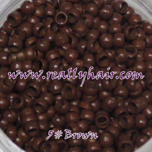 1000pcs /bottle 2.5mm Nano ring for Nano rings hair 5#Brown