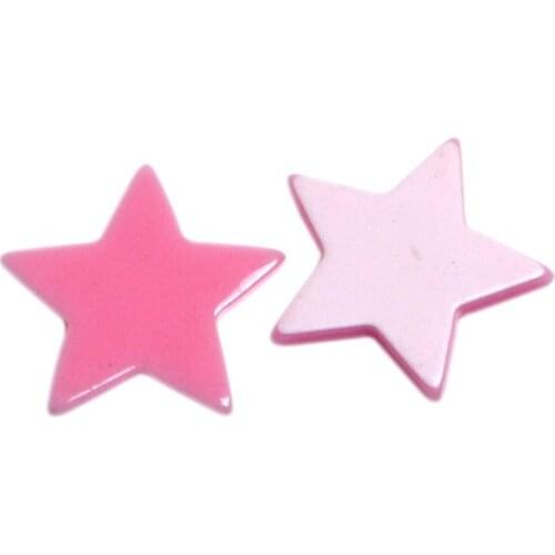30Pcs Acrylic Pink Stars Decoration Crafts Cabochon Flatback Scrapbooking For Embellishments Kawaii DIY Accessories