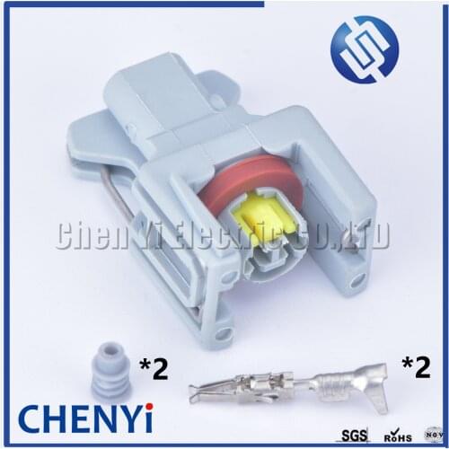 5 Sets 1.5mm Delphi 2 Pin 1743486-3 Auto Sealed fuel injector Plug Fuel Rail Plug 10811963 automotive connector 240PC024S8014