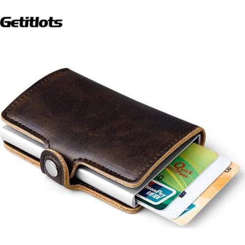 Business Hot Sale Credit Card Holder Netherland Unisex Metal Blocking RFID Wallet Aluminium Box Travel Hasp Card Wallet for Men