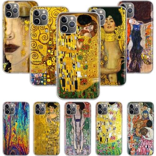 Kiss by Gustav Klimt Case for Apple iphone 11 12 Mini Pro XS Max XR X 7 8 6 6S Plus 5 5S SE 10 Ten Gift Silicone Phone Cover Coq