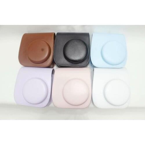 PU Leather Camera Bag Case For FUJIFILM Instax Mini 11 Mini11 Pink Black Brown Cover For Fuji Instax Mini11