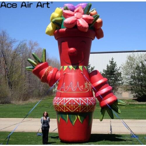 Customized giant standing inflatable flower plant replica model inflatable flower tree cartoon model for stage/ground decoration