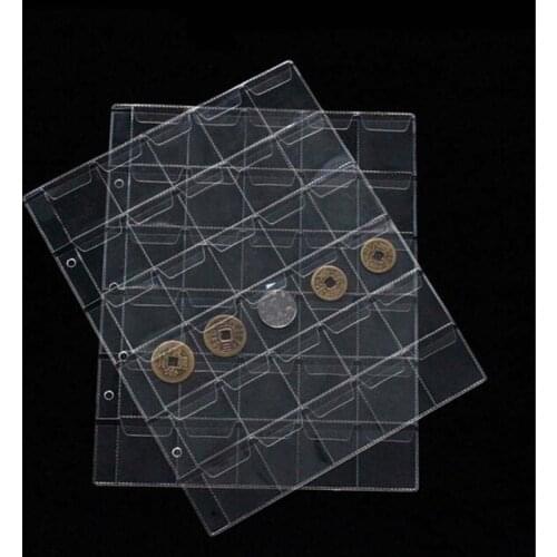 252*200mm Album Pages 30 Pockets Money Bill Note Currency Coin Holder Collection PVC Material Page 1Pc