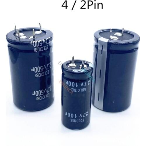Farad Capacitor 2.7V 100F 360F 200F 500F 25*45MM 35*60MM Supercapacitor Drops Automotive Capacitor through Universal Orifice