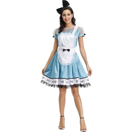 Halloween Costumes For Women Adult Alice In Wonderland Dress Sexy Fantasia Dress Plus size SM L XL 2XL