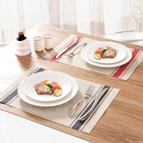 PVC Dinner Table Mat Disc Bowl Pad Heat Insulation Non-Slip Mat Simple Placemats Kitchen Accessories Table Decoration