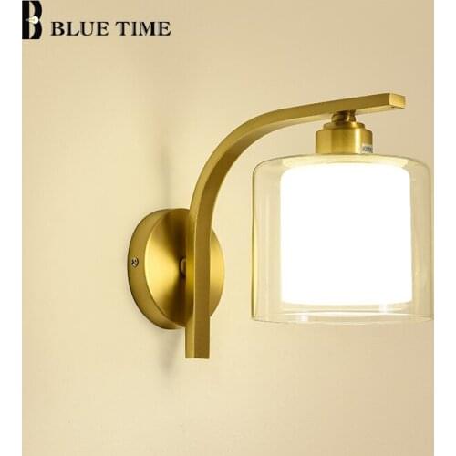 Copper Wall Lamp Modern Led Wall Light for Bedroom Bedside Light Living room Dining room Aisle Lamp Corridor Light Wall Led Lamp