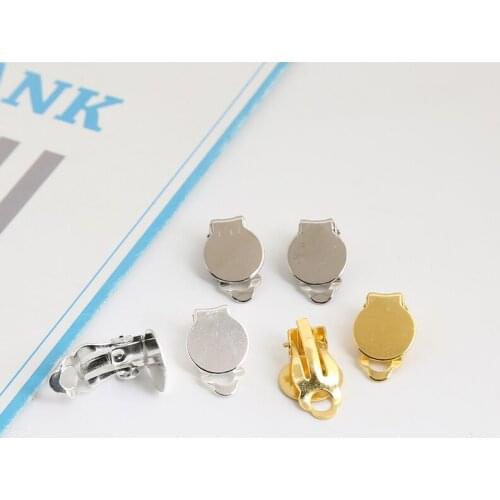 10x17mm Metal Frog Clips Back Base Setting Ear Pad Plugging Back Stopper Setting DIY Hair Accessories Jewelry Findings