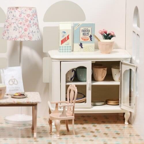 Aizulhomey Metal Storage Cabinet For Dolls 1/6 Mouse House Furniture Cupboard Kitchen OB11 BJD Lol Blyth Accessories Kids Toys