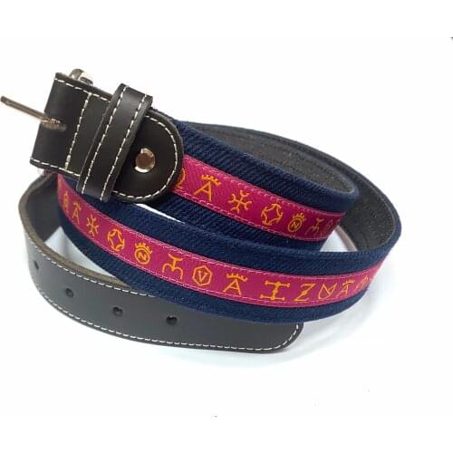 Unisex belt, taurino, navy with pink and yellow goods