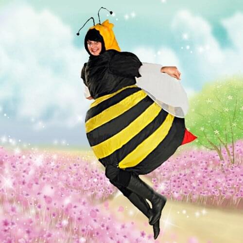 Bumblebee Inflatable Costume Adult Men and Women Carnival Cosplay Costume Halloween Party Festival Bee Blow Up Clothing