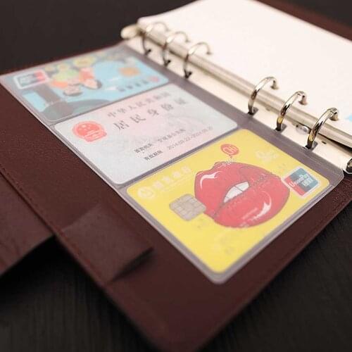 A5/A6 PVC Binder Folder Holder Zipper Index Divider Spiral Bag Storage File Card Pack for Notebook Journal Agenda Plannner