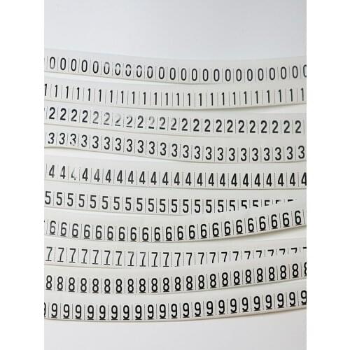 Plastic heat shrink tubing cable marker label Wire Number 0 to 9 10-16mm Colored PVC insulation shrink ratio 2:1