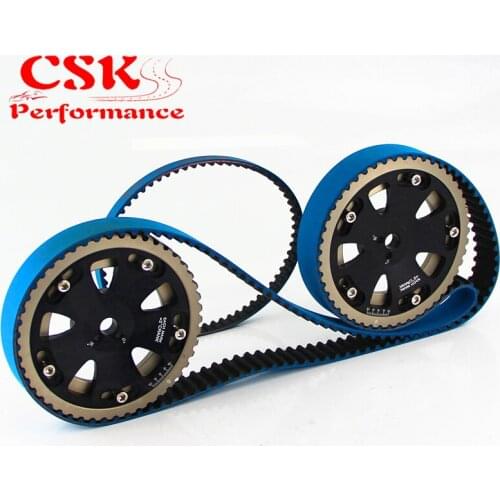 Racing Timing Belt + Balance+ Cam Gear Fit For EVO 1-9 Eclipse DSM 4G63 92-06 Black