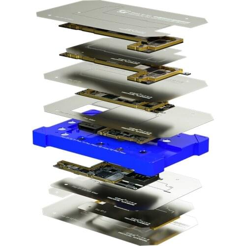 Mechanic iBGA 12 Pro 10 in 1 BGA Reballing Stencil Platform For iPhone X-12 pro max Motherboard Middle Rework Tin Mesh Template