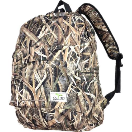 Outdoor Camo Backpack Reed Bionic Camouflage Hunting Backpack Hiking Fishing Bag Soft Shell Inner Waterpoof Tactical Bag