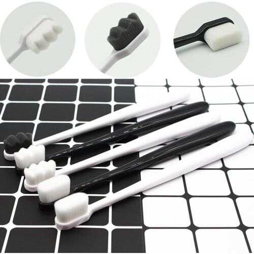 Ultra-fine Super Soft Bristle Toothbrush Holder Deep Cleaning Brush Oral Care Tools Ultra-fine Soft Hair Wave Nano Brush