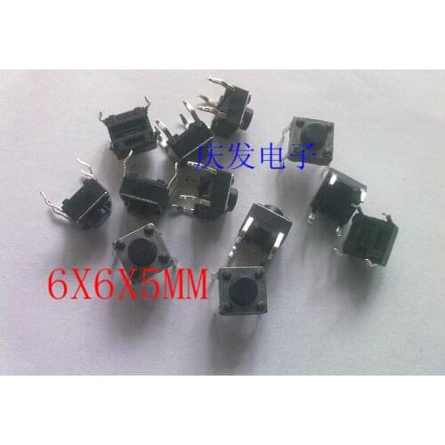 6*6*5MM High Tact Switch Vertical Copper Foot Induction Cooker Button 6X6X5MM High Temperature Resistance