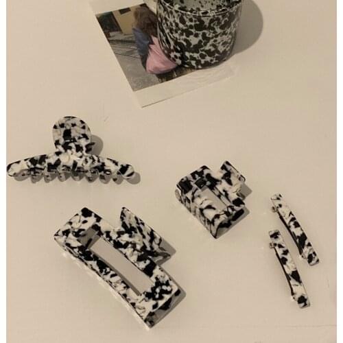 Vintage Acetate Hair Clip for Women Vintage Hair Side Claw Female Korean Party Headdress