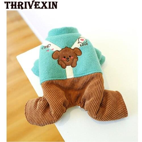 Winter Overall for Dogs Keep Warm Dog Clothes Jumpsuit for Puppy Cat Clothing Chihuahua York Teddy Pet Clothes Four-legged Coat