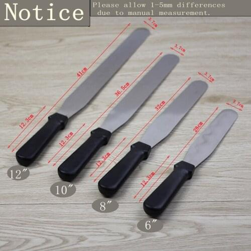 1pcs New Stainless Steel Spatula With Plastic Handle,Butter Icing Baking Knife,Cream Straight Spread Smoother