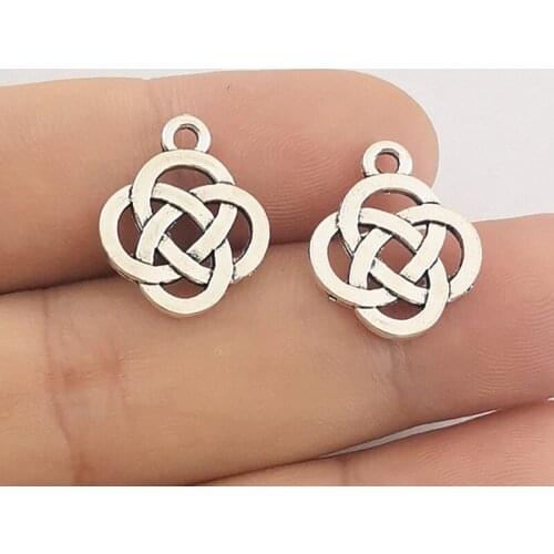 JINDINSP 10pcs 18x16mm Pendant Chinese Knot Chinese Knot Charm Pendants For Jewelry Making Lucky Chinese Knot Pendants