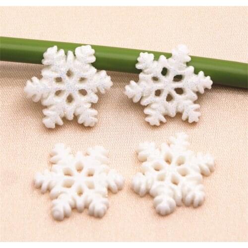 20pcs Christmas snowflake Man Resin flatback Cabochon Art Supply Decoration Charm DIY Craft 20mm