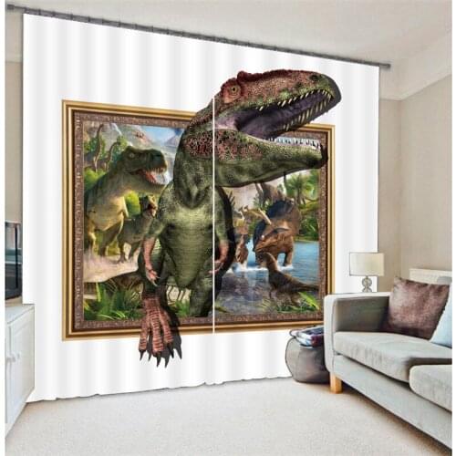 2017 Modern Luxury Dinosaur Blackout Window Curtains For Kids Bedding room Living room Hotel Drapes Cortinas