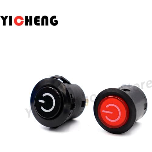 3Pcs 22MM mounting hole Stroller Power Start Switch One-key Start Round Button Electric Car Motorcycle Accessories