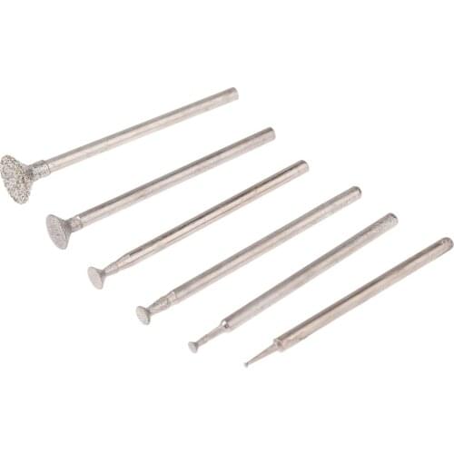 6PCS 1/2/3/4/6/8mm Diamond Carving Bits Grinding Head Engraving Tool For Carving Engraving Carving Cutting Line Polishing