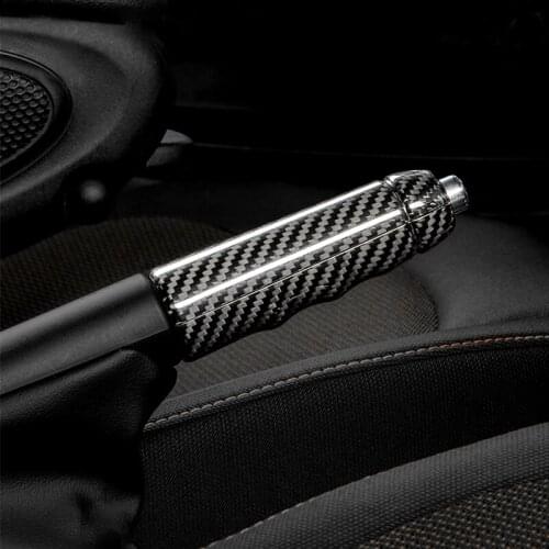 Car Carbon fiber Hand Brake Shell Interior Trim Parking Lever Decoration Cover Accessories For MINI ONE COOPER S F55 F56 F57 JCW