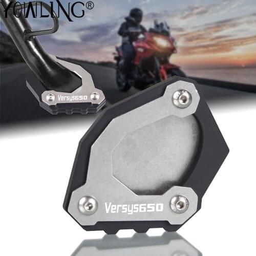 Versys 650 Motorcycle Side Stand Enlarge For KAWASAKI Versys650 2015-2017 2018 2019 2020 2021 Foot Pad Support Plate Kickstand