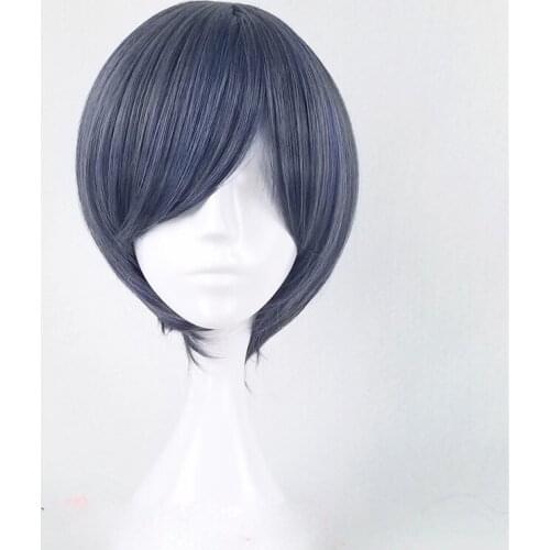 Black Butler Kuroshitsuji Ciel Phantomhive Grey Blue Cosplay Wig+Hairnet