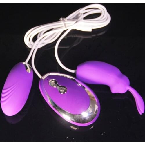 Double rabbit Jump Egg Extra Powerful Vibrators Bullet Clitoral G Spot Stimulators anal plug for women sex toys masturbation