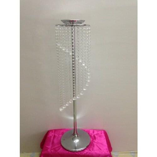 110cm( 43.3") crystal bead Wedding Table Chandelier Table centerpiece Wedding flower vase Wedding decoration 10pcs/lot