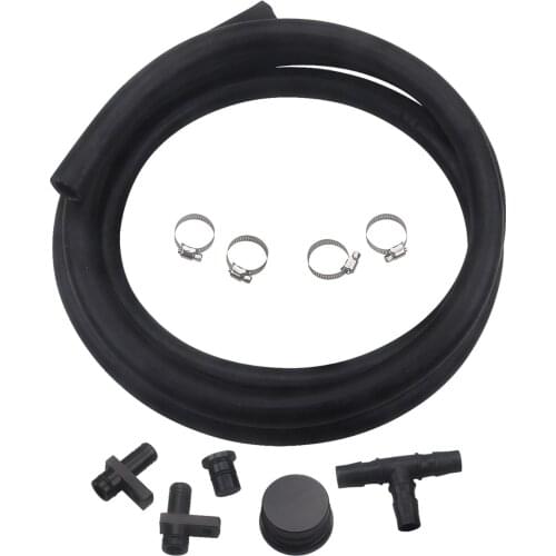 PCV Reroute Kit Resonator Plug Reroute Assembly Kit with Upgraded Polished For Duramax LLY LBZ LMM 6.6L 2004 -2010