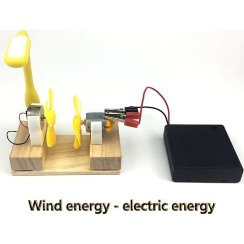 Electric Generator Motor Energy Wind Turbine Power Mini Kids LED Education DC AC In Stock dropship