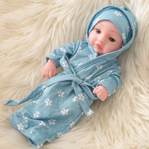 Nontoxic Bathrobe Reborn Baby Doll Kid Accompany Comforting Hairdress Clothes Accessories Children Sleep Play Toys