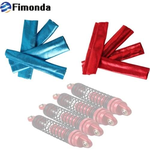 Fimonda 4Pcs Shock Absorber Dust Cover 35mm Diameter 120mm Elastic Cloth Dust-proof Cover for 1/8 Model Car RC Monster Truck